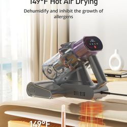 Mattress Vacuum Cleaner with Dust Sensor, 15Kpa UV Bed Vacuum, 99.9% Allergen Removal, Ultrasonic & 40000 RPM/Min Brushroll Rotation