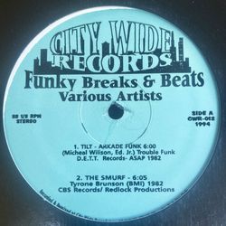 TILT - ARCADE FUNK  THE SMURF - TYRONE BRUNSON  12’ RECORD OLD SCHOOL FUNK BOOGIE FUNK 80’S FUNK 