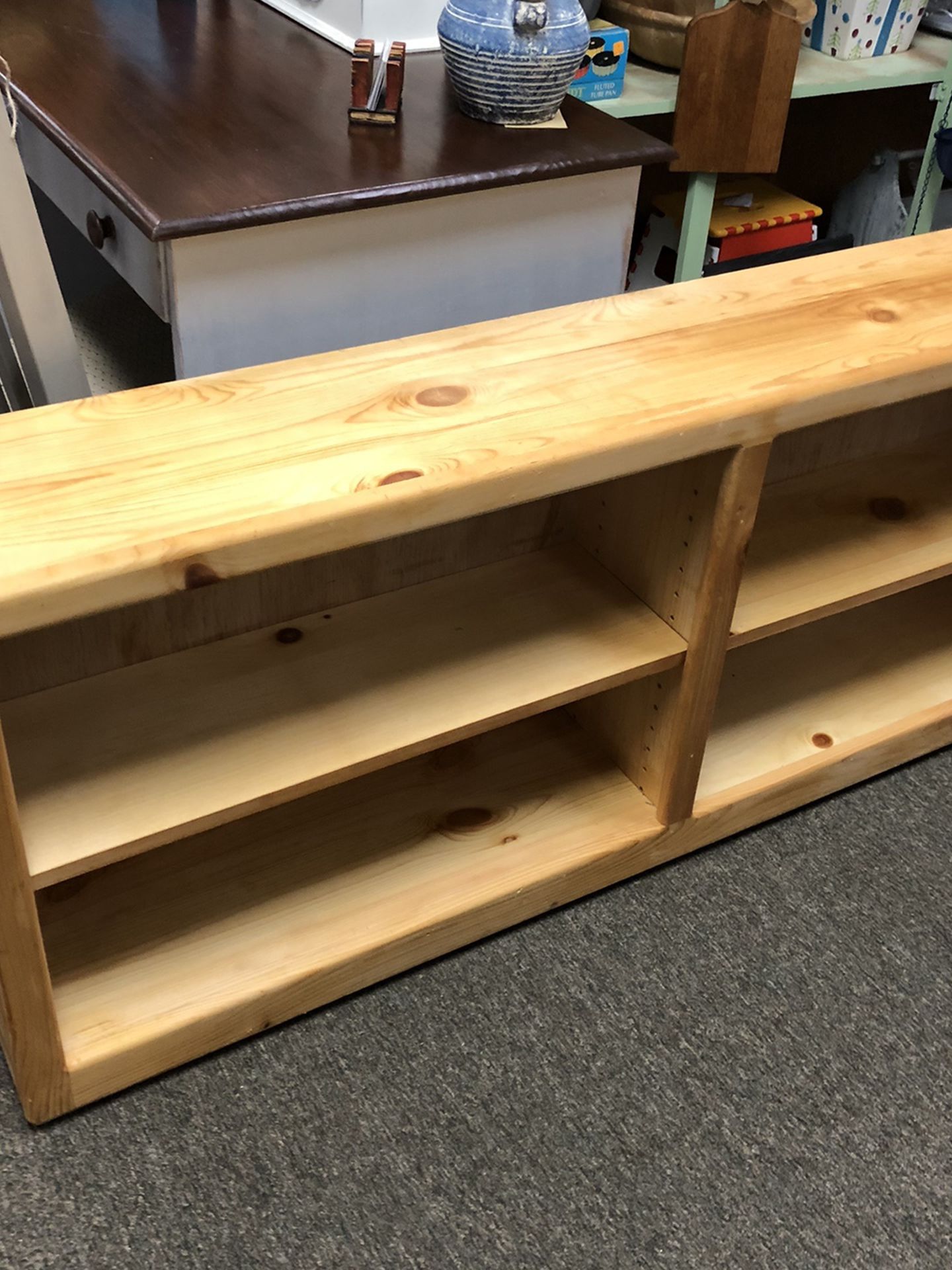 Solid Pine Handcrafted Low Bookshelves/10x60x25