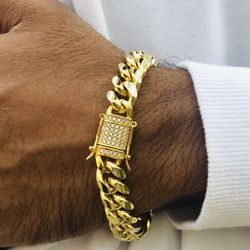 14k Gold Filled Finish Miami Cuban bracelet
