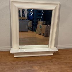 Pottery Barn Mirror With Shelf 