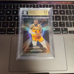 Lebron James 2023-24 Prizm Deep Space Silver BGS 9.5 Los Angeles Lakers 