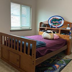 Brand New Twin Bed With Mattress - Solid Wood 