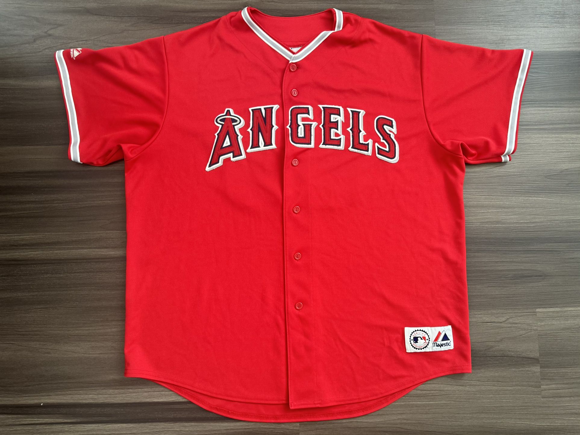 Majestic MLB Los Angeles Anaheim Angels Jared Weaver Sewn Sz Size 56 (3XL)