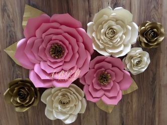 Flores de papel • paper flowers • Flores de papel grandes