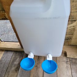 No spell no mess chicken waterers & no no waste chicken feeder . Custom Buitl With  any size container any number of ports and water cups