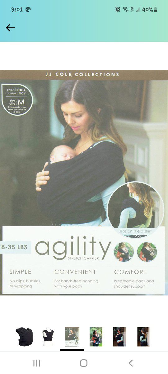 jj Cole baby carrier