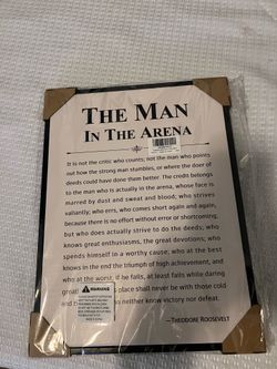 Man in the arena Quote poster
