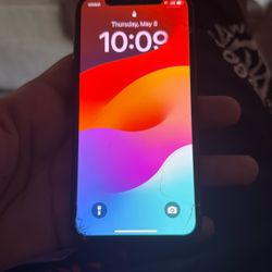 iPhone X Fully I clocked Ready To Use Small Hair Line  Crack