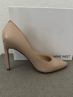Nine West Beige Tatiana Women’s Leather Heels 6.5
