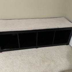 4-Cube Shoe Storage Bench with Washable Cushion