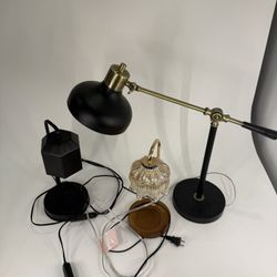 Desk Lamp + 2 Candle Warmer Lamps Bundle