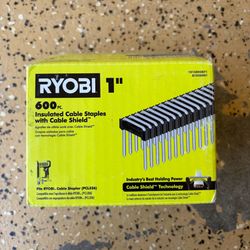 RYOBI 1 in. Insulated Cable Staples for ONE+ 18V Cable Stapler (600 Per Box)