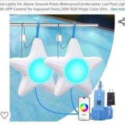 2pc LED Starfish Pool Light Set 