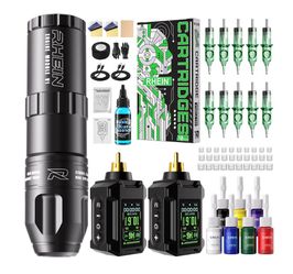 Tattoo Gun Kit with 2 PCS 1800mAh Batteries Wireless Tattoo Machine Kit