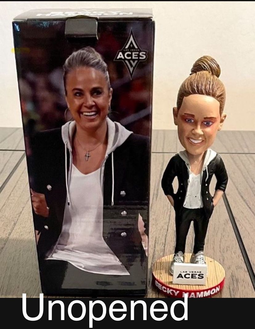 UNOPENED NEW WNBA Becky Hammon Las Vegas Aces Champion Bobblehead