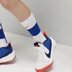 NIKE TEAM HUSTLE D10 GS 'WHITE GAME ROYAL' Size 6Y