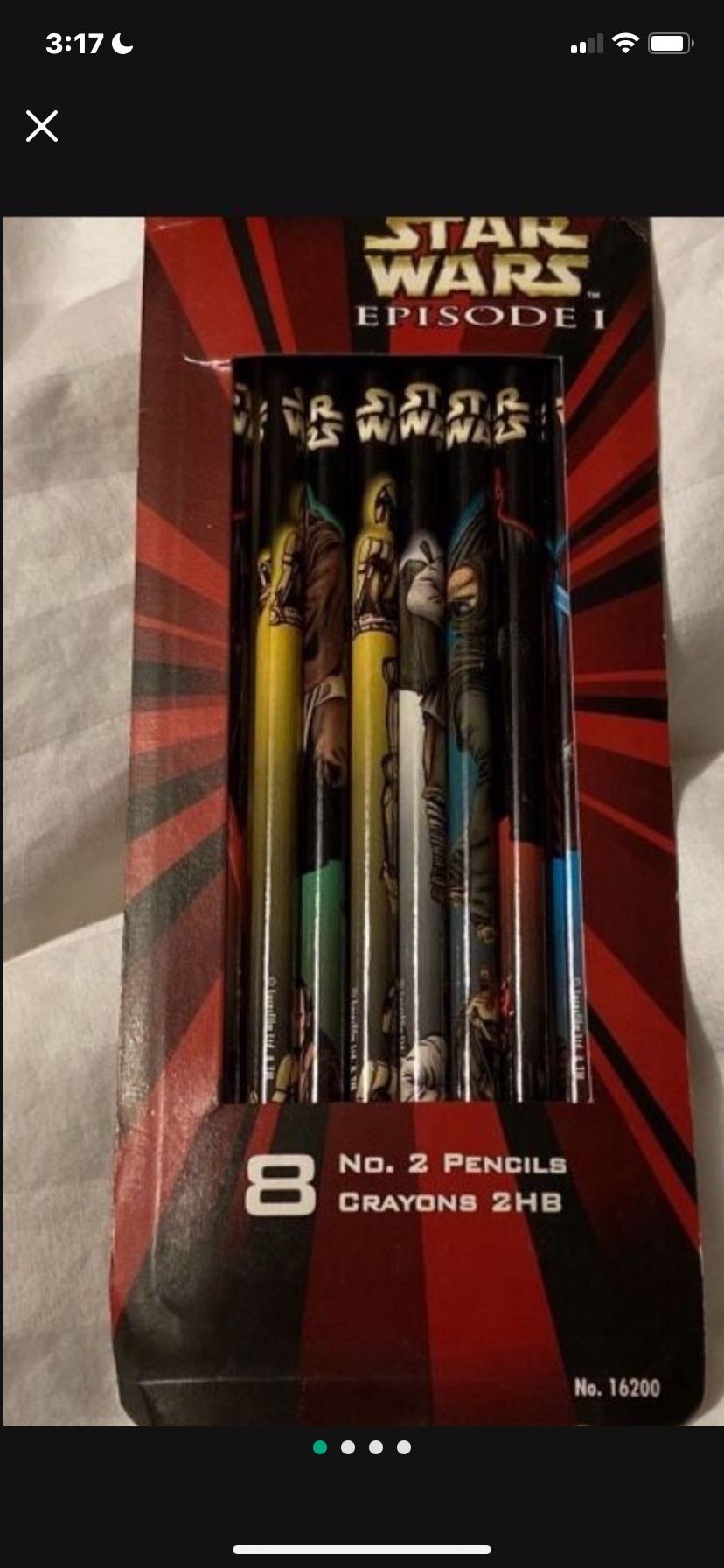New 1999 Star Wars Episode 1 Pencil Set