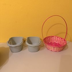 Plastic Bins And Egg Hunting Basket On Sale!
