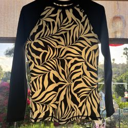 Roxy zebra Print Rash Guard And Booty Shorts