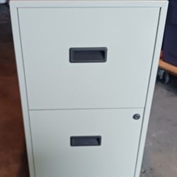 Steelworks 2 Drawers Beige Filing Cabinet 