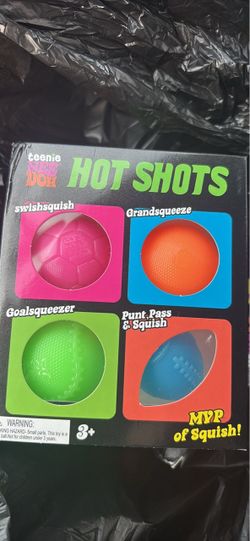 Teenie Nee Doh Hot Shots 4-Pack Squish Balls