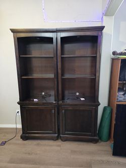 Entertainment Center- Two Side Pieces/ Display Cases