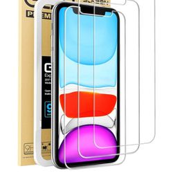 Mkeke Screen Protector, Tempered Glass Film for Apple iPhone 11 and XR, 3-Pack Clear