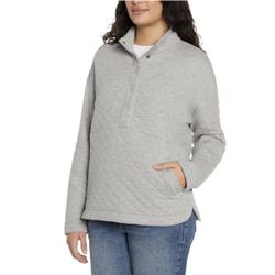 🩶 EDDIE BAUER • Gray  Quilted Pullover