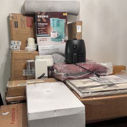 sale, lot, coffee maker,massage,gate children,holder for phone,table laptop,air fryer,filter