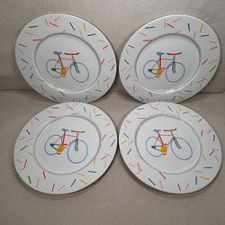 VTG Studio Nova Easy Rider L9185 Dinner Plates 10.75” Bike w/Confetti