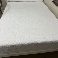 Bed frame and mattress barely used!!