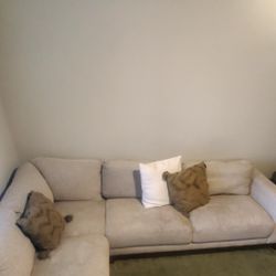 Living Spaces Couch-  2pc Sectional 