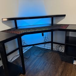 Whalen Leet LevelUp 53"W Corner Desk, Onyx