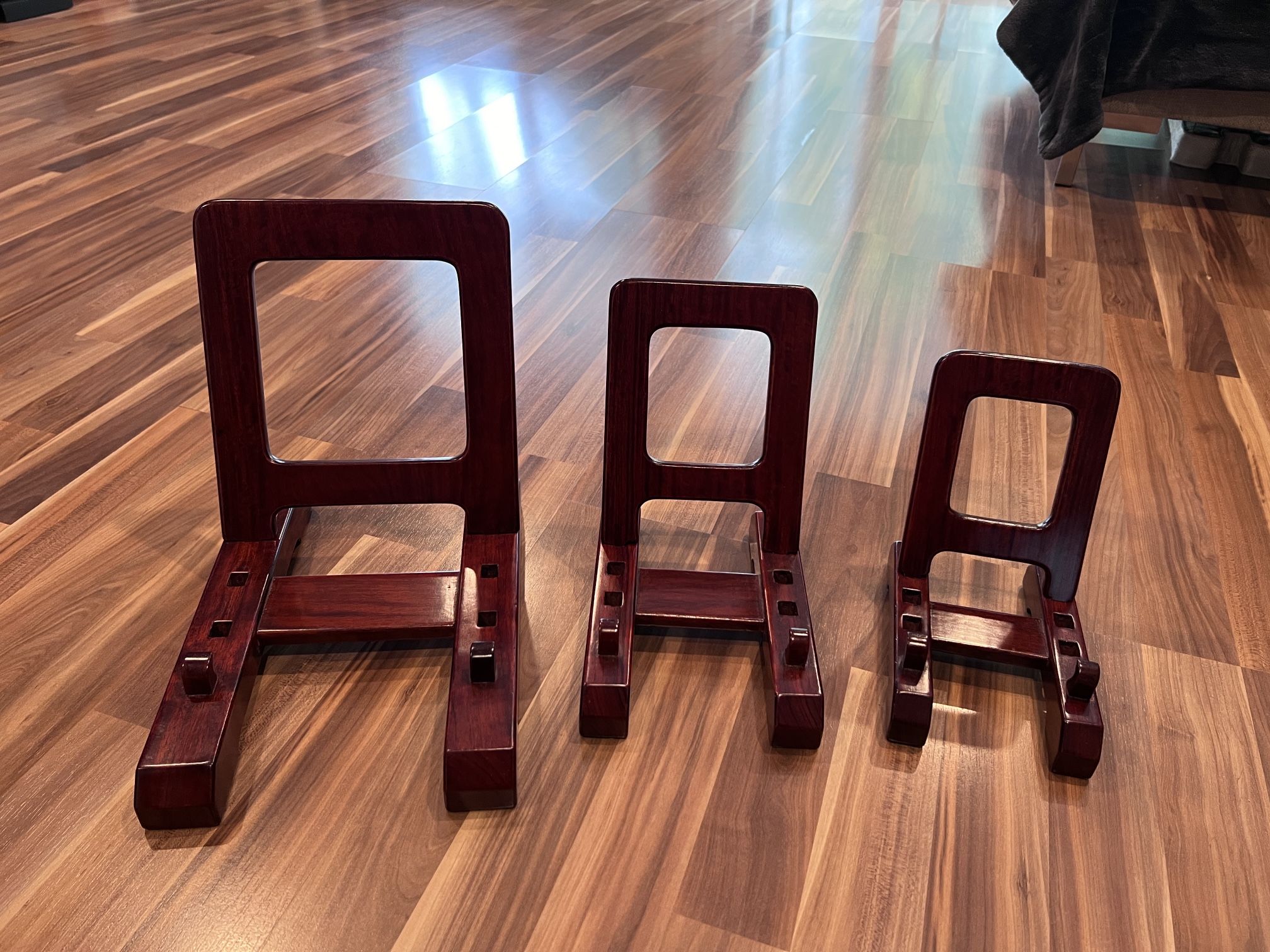 Solid Rose Wood Book / iPad Stand