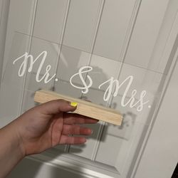 Mr & Mrs Acrylic Sign
