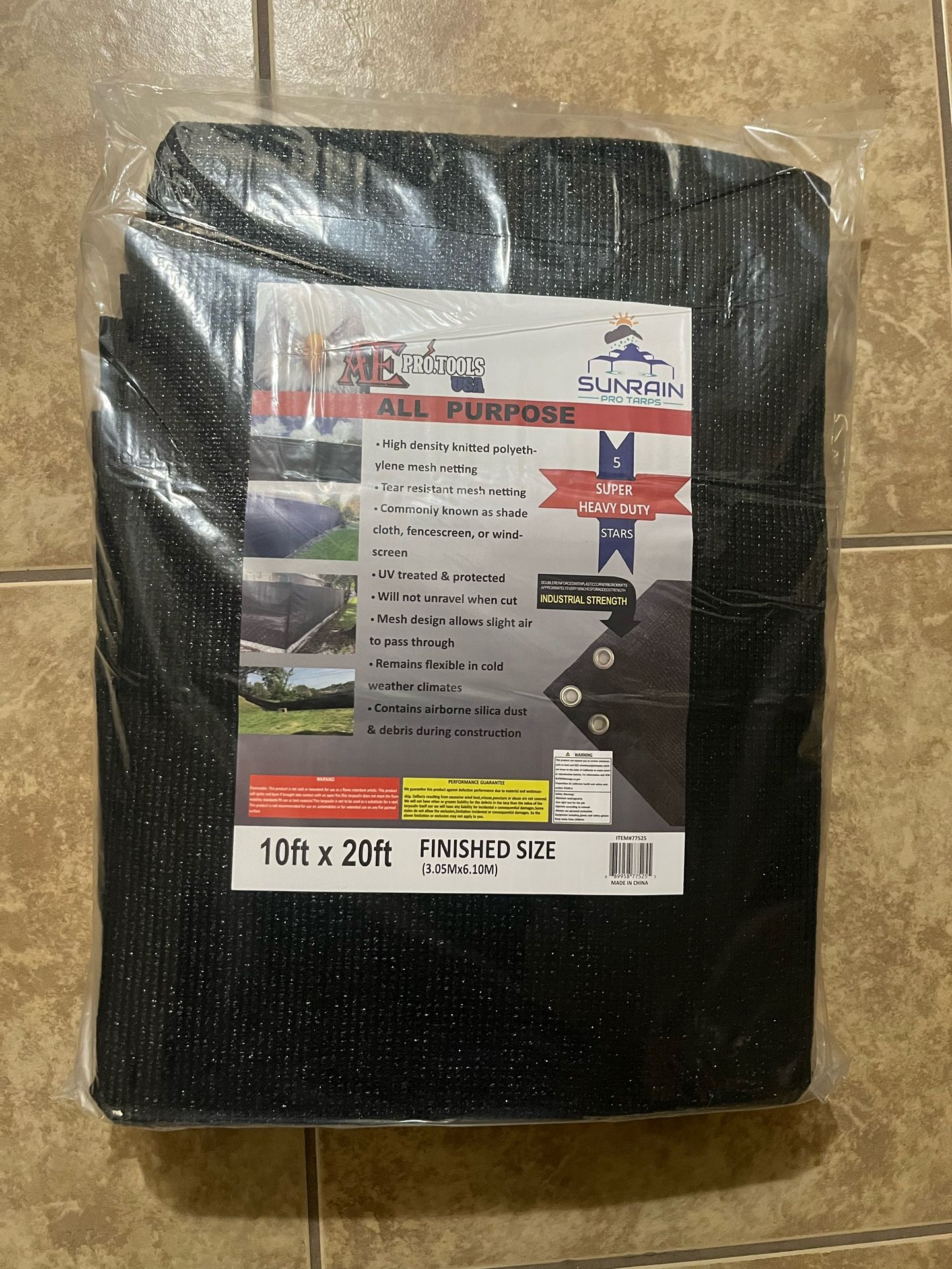 10x20ft Heavy Duty Black Mesh Tarp for Sale in Bakersfield, CA - OfferUp