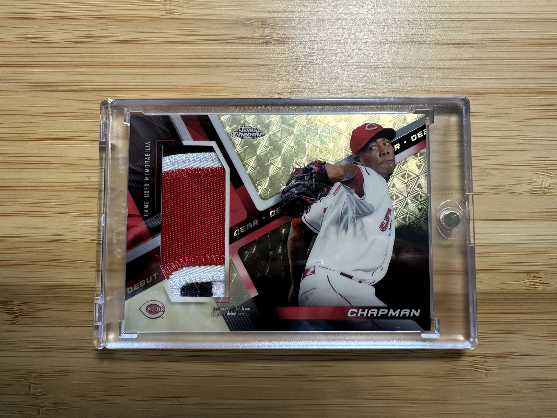 Aroldis Chapman 2019 Topps Chrome Rookie Superfractor patch Relic Jersey 1/1