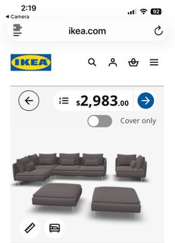 IKEA Söderhamn Sofa Set (Fridtuna Dark Gray) – Excellent Condition