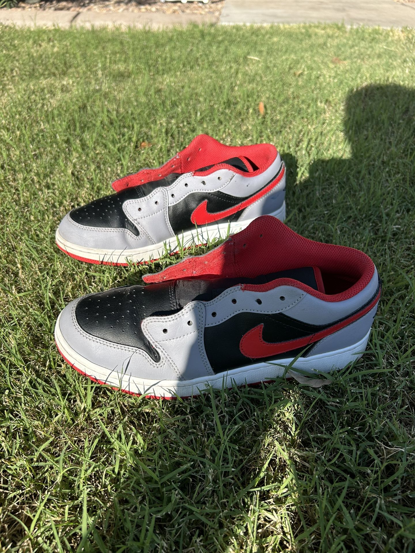 Size 7 Red And Grey Jordan 1 Low