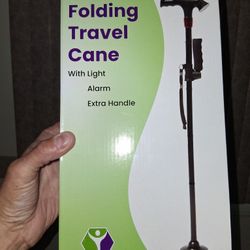 Folding Walking Cane W/ Alarm 