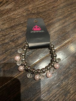 Pink Pearl Silver Bracelet