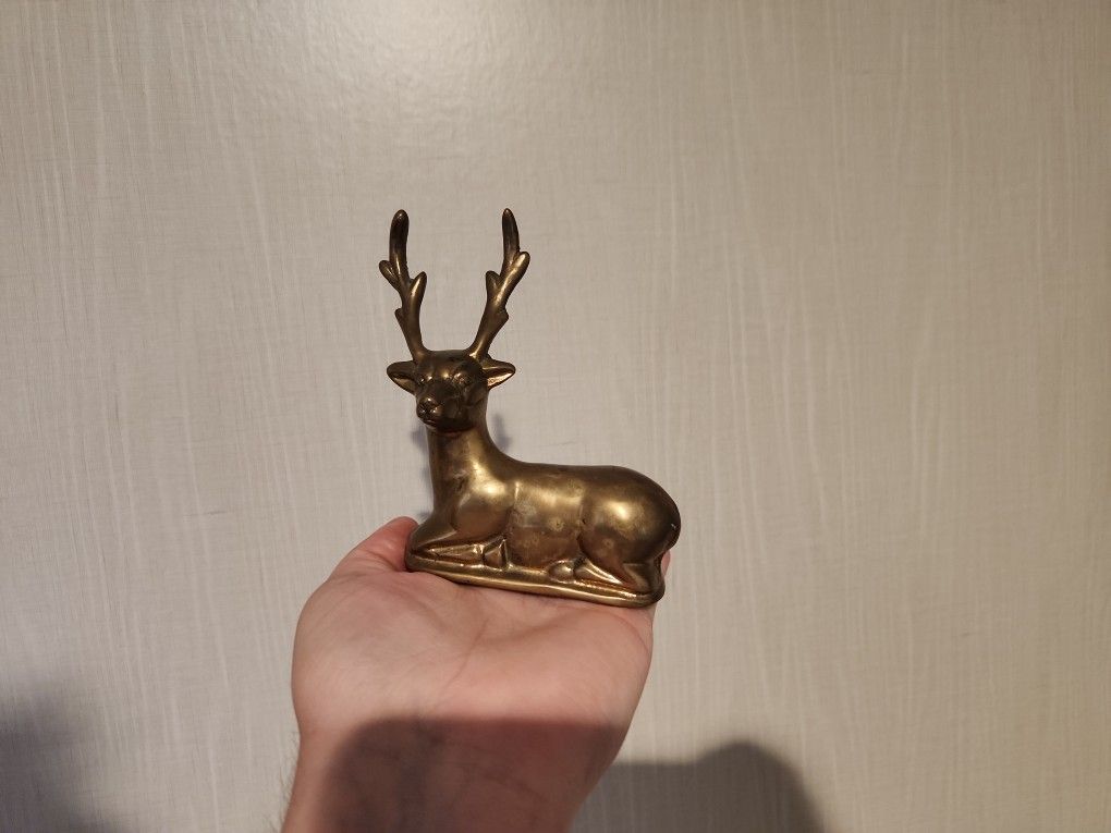 Brass Deer Paperweight