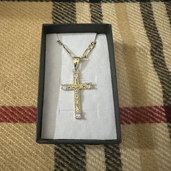Cross Necklace And Bracelet Set 