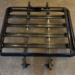 LA Zona Auto Parts 50 by 38 Black Roof Rack luggage raca para equipaje maletas cargo camping universal Negra