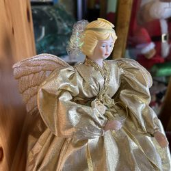 Vintage Victorian Angel Christmas Tree Topper 