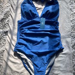 Blue One Piece Bathing Suit