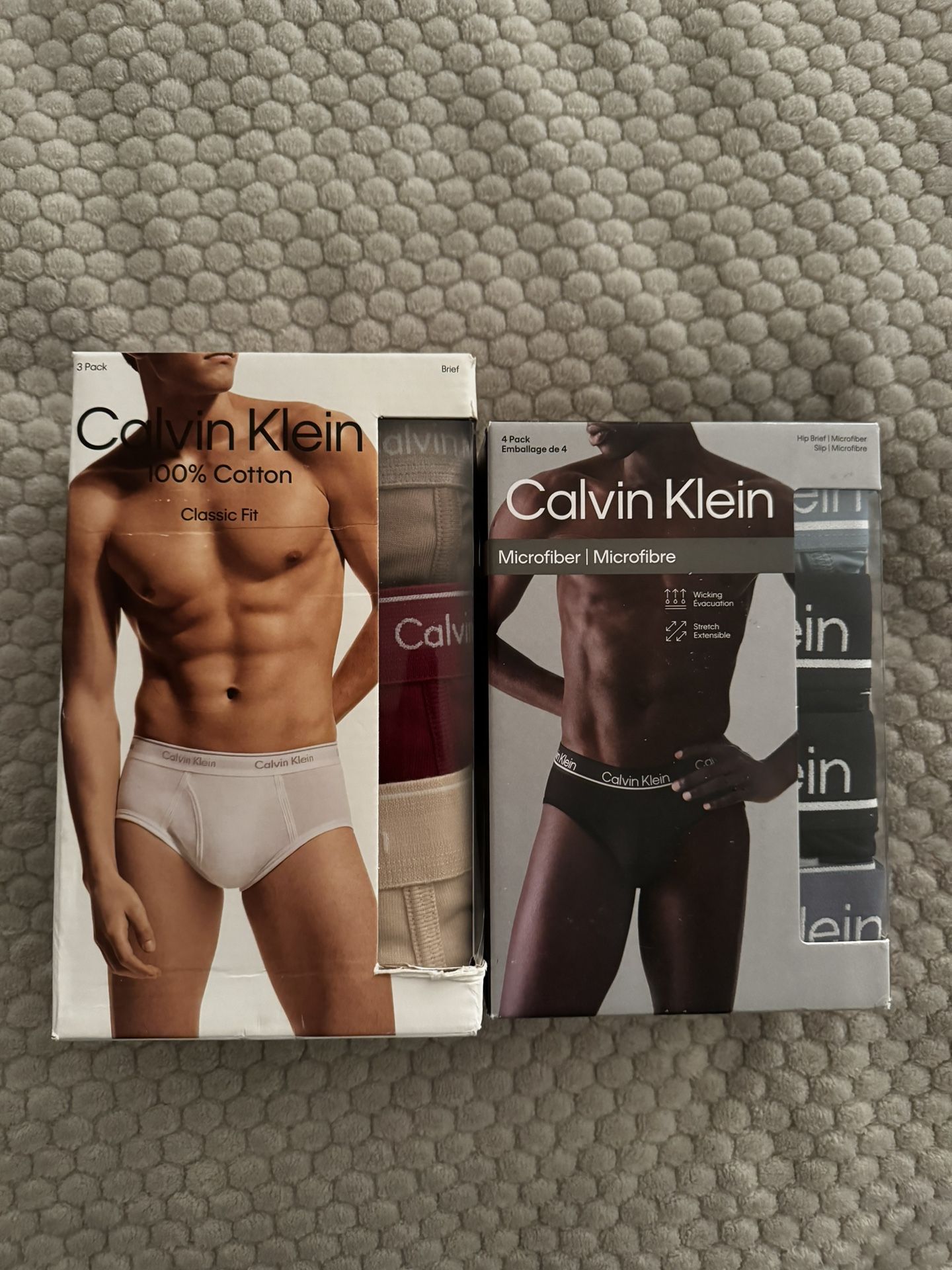 NIB, 3 Pack Calvin klein Men's Cotton Stretch Hip Brief Underwear Black XL
