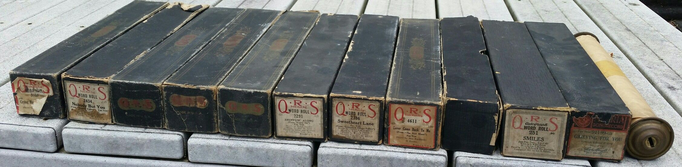 Old Pedal Player Piano Scrolls..