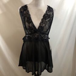 Seven Til Midnight Black 2 Pc Lacy Cami & panties - Womens 3X/4X, NWT